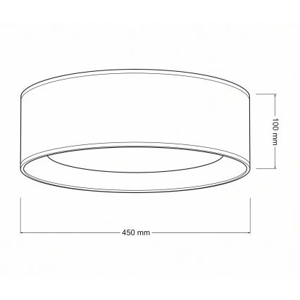 Brilagi - Dimbare LED-plafondlamp VELVET SMART VARI LED/24W/230V 3000–6500K Ø 45 cm bruin + afstandsbediening