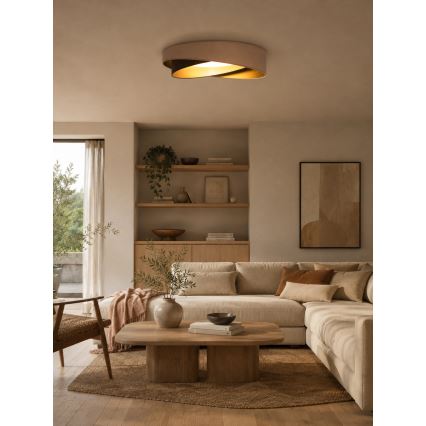 BRILAGI - LED dimbare plafondlamp VELVET TWIST LED/36W/230V 3000-6000K Ø 65 cm Wi-Fi Tuya Beacon beige/bruin/goud + afstandsbediening