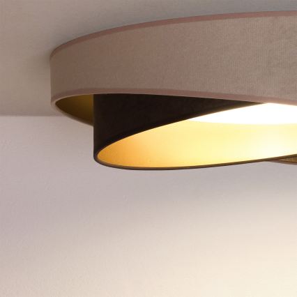 BRILAGI - LED dimbare plafondlamp VELVET TWIST LED/36W/230V 3000-6000K Ø 65 cm Wi-Fi Tuya Beacon beige/bruin/goud + afstandsbediening