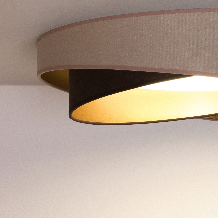 BRILAGI - LED dimbare plafondlamp VELVET TWIST LED/36W/230V 3000-6000K Ø 65 cm Wi-Fi Tuya Beacon beige/bruin/goud + afstandsbediening