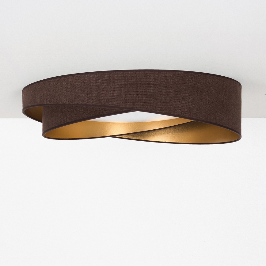 BRILAGI - Dimbare LED-plafondlamp VELVET TWIST LED/36W/230V 3000-6000K Ø 65 cm Wi-Fi Tuya Beacon bruin/goud + afstandsbediening