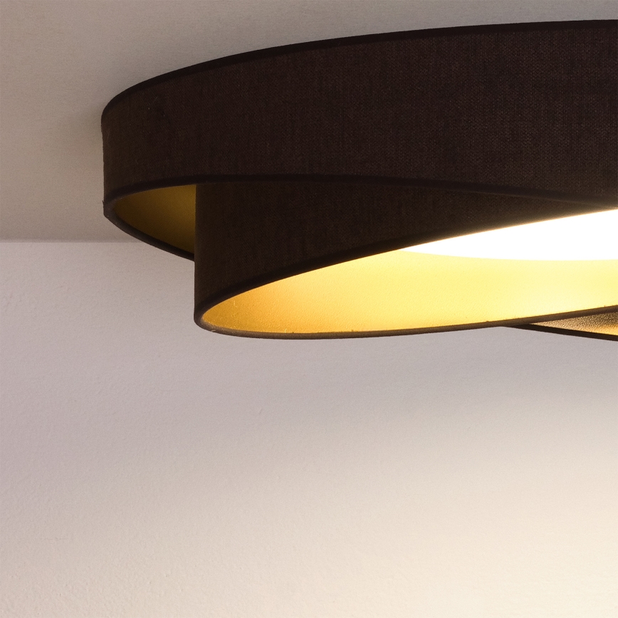 BRILAGI - Dimbare LED-plafondlamp VELVET TWIST LED/36W/230V 3000-6000K Ø 65 cm Wi-Fi Tuya Beacon bruin/goud + afstandsbediening