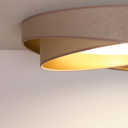 BRILAGI - LED dimbare plafondlamp VELVET TWIST LED/36W/230V 3000-6000K Ø 65 cm Wi-Fi Tuya Beacon beige/goud + afstandsbediening