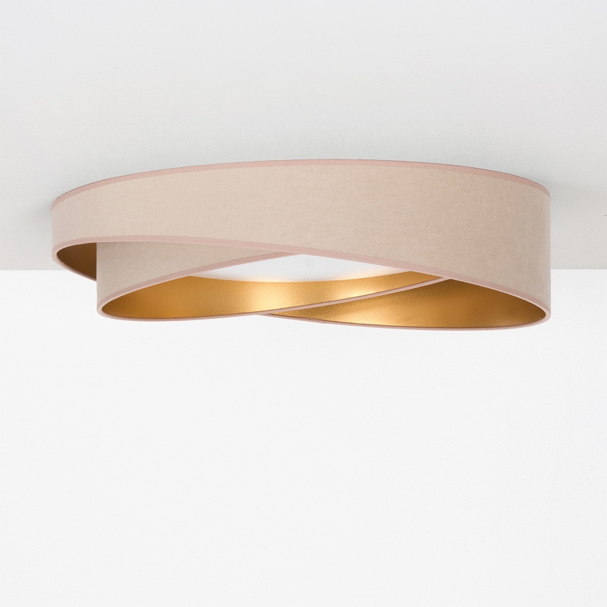 BRILAGI - Dimbare LED-plafondlamp VELVET TWIST LED/36W/230V 3000-6000K pr. 65 cm Wi-Fi Tuya Beacon beige/goud + afstandsbediening