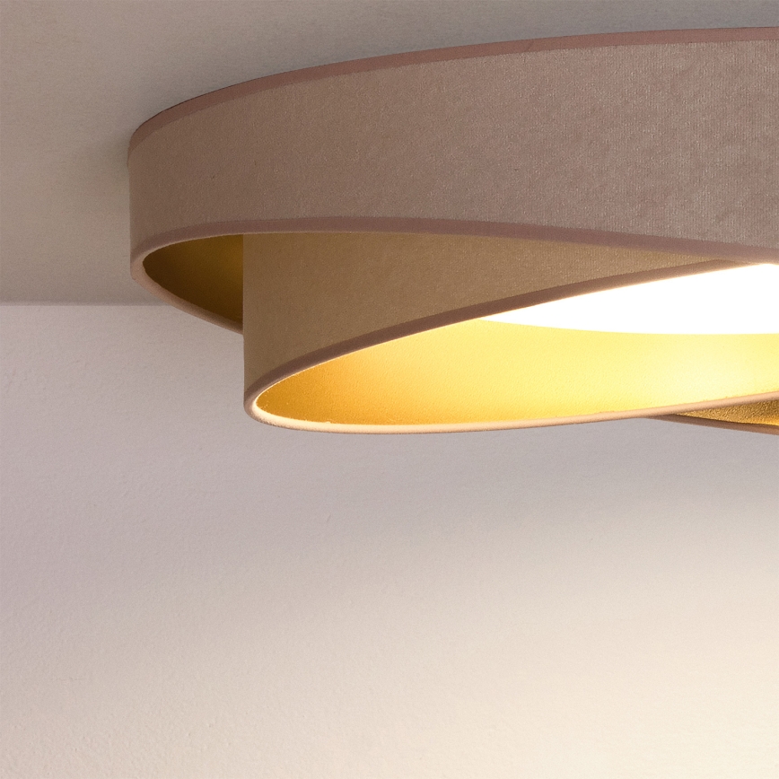 BRILAGI - Dimbare LED-plafondlamp VELVET TWIST LED/36W/230V 3000-6000K pr. 65 cm Wi-Fi Tuya Beacon beige/goud + afstandsbediening