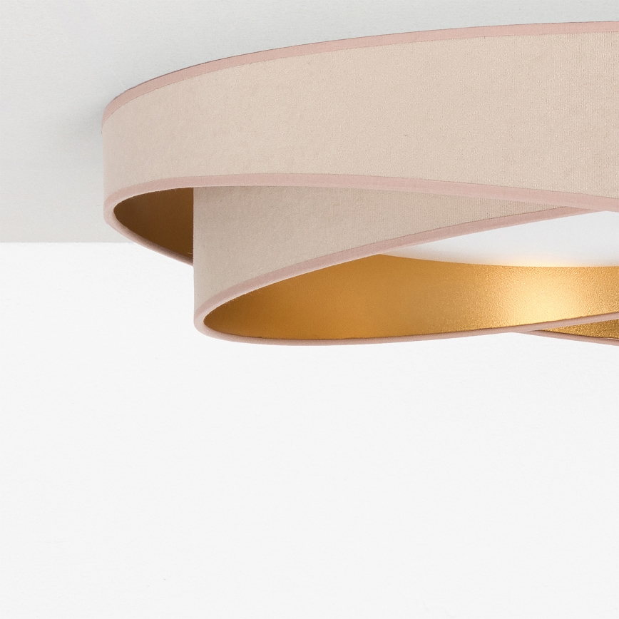 BRILAGI - Dimbare LED-plafondlamp VELVET TWIST LED/36W/230V 3000-6000K pr. 65 cm Wi-Fi Tuya Beacon beige/goud + afstandsbediening