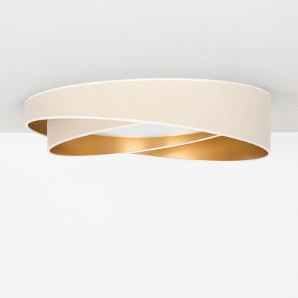 BRILAGI - Dimbare LED-plafondlamp VELVET TWIST LED/36W/230V 3000-6000K Ø 65 cm Wi-Fi Tuya Beacon wit/goud + afstandsbediening