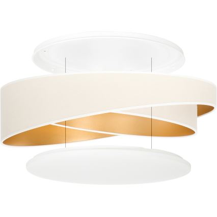 BRILAGI - Dimbare LED-plafondlamp VELVET TWIST LED/36W/230V 3000-6000K Ø 65 cm Wi-Fi Tuya Beacon wit/goud + afstandsbediening