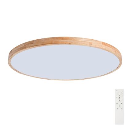 Brilagi - LED-dimbare plafondlamp WOODLINE LED/128W/230V 3000-6000K eiken Ø 100 cm + afstandsbediening