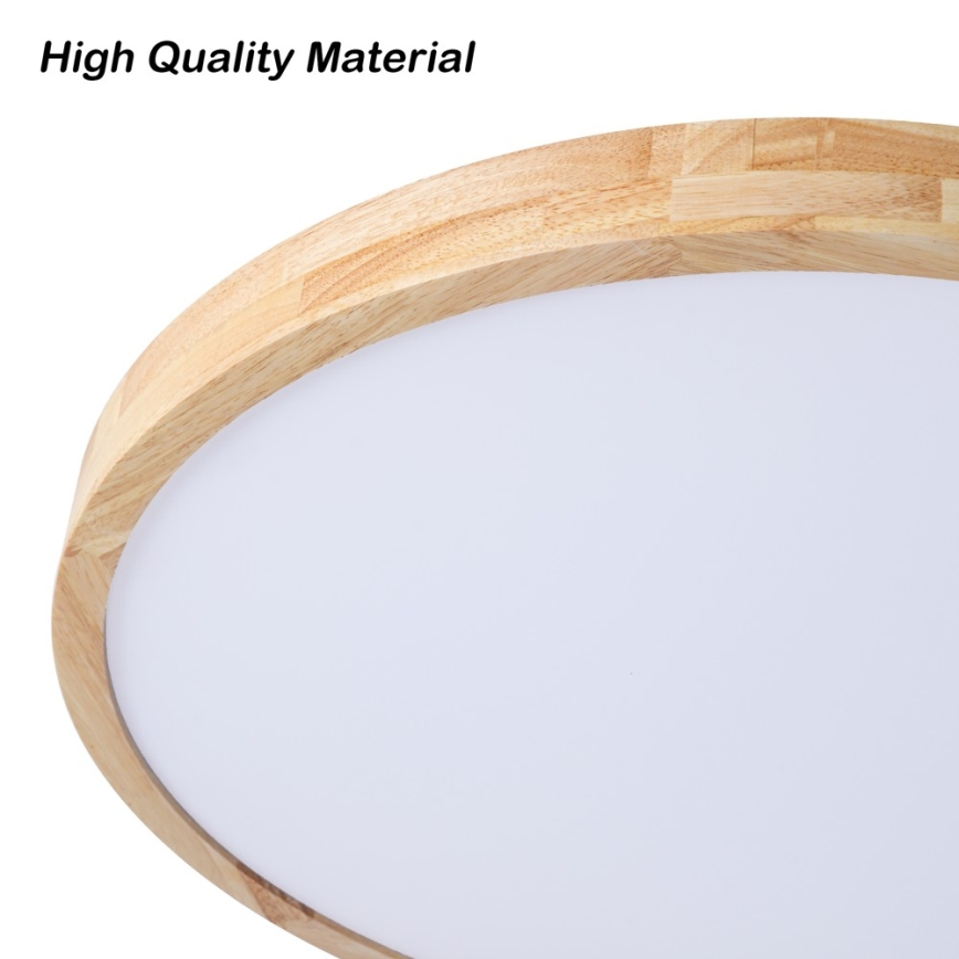 Brilagi - Dimbare LED-plafondlamp WOODLINE LED/72W/230V 3000-6000K eiken Ø 60 cm + afstandsbediening