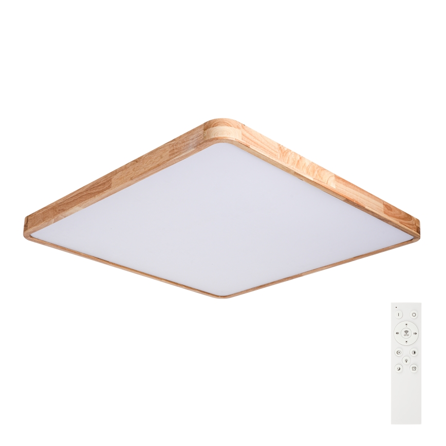 Brilagi - LED-dimbare plafondlamp WOODLINE SQUARE LED/180W/230V 3000-6000K eiken 100x100 cm + afstandsbediening