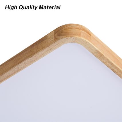 Brilagi - Dimbare LED-plafondlamp WOODLINE SQUARE LED/80W/230V 3000-6000K eiken 60x60 cm + afstandsbediening
