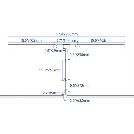 Brilagi - LED Dimbaar aanraken flexibel tafellamp VARIO LED/24W/230V 3000-6500K CRI 92 wit
