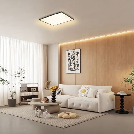 Brilagi - Dimbare LED-plafondlamp SLIMFRAME LED/58W/230V 60x60 cm 3000-6000K zwart + afstandsbediening