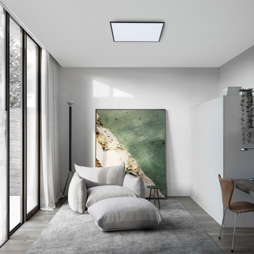 Brilagi - Dimbare LED-plafondlamp SLIMFRAME LED/58W/230V 60x60 cm 3000-6000K zwart + afstandsbediening