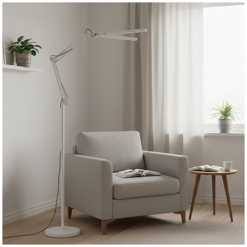 Brilagi - LED Dimbare flexibele vloerlamp VARIO LED/14W/230V 3000-6000K 157 cm wit