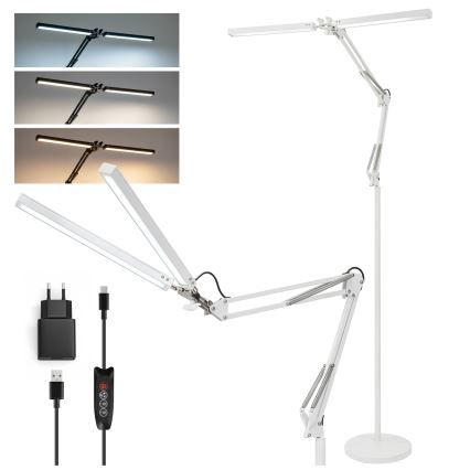 Brilagi - LED Dimbare flexibele vloerlamp VARIO LED/14W/230V 3000-6000K 157 cm wit