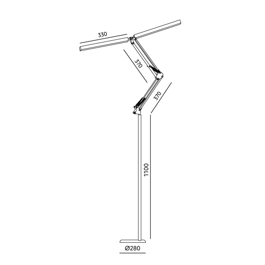 Brilagi - LED Dimbare flexibele vloerlamp VARIO LED/14W/230V 3000-6000K 157 cm wit