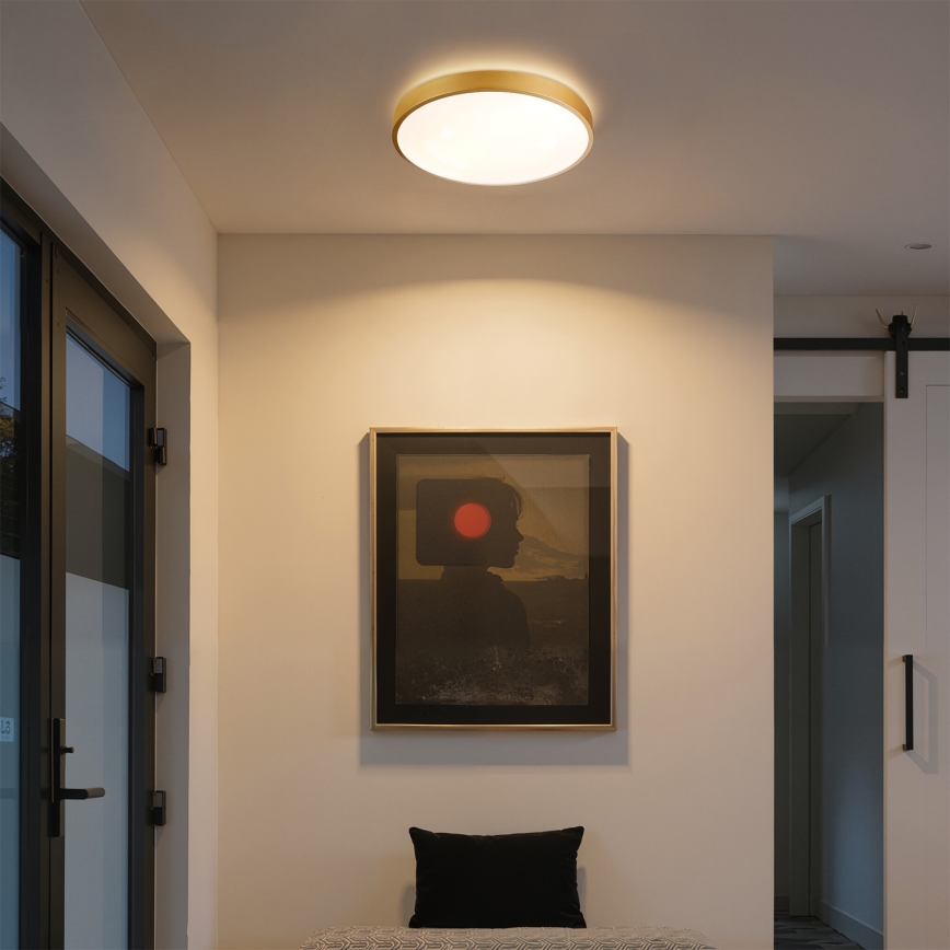 Brilagi - dimbare LED-plafondlamp GLASS POOL DOUBLE LED/48W/230V 3000-6000K 40 cm goudkleurig + afstandsbediening