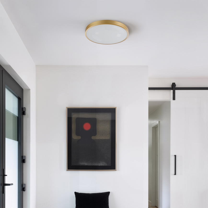 Brilagi - dimbare LED-plafondlamp GLASS POOL DOUBLE LED/48W/230V 3000-6000K 40 cm goudkleurig + afstandsbediening