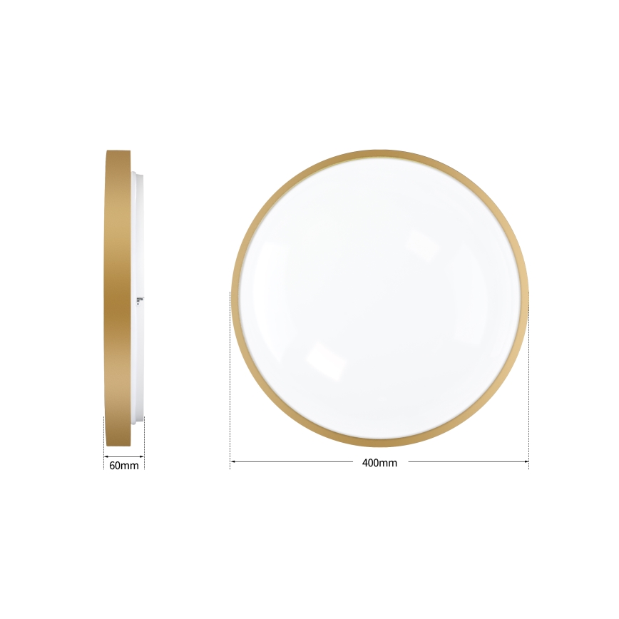 Brilagi - dimbare LED-plafondlamp GLASS POOL DOUBLE LED/48W/230V 3000-6000K 40 cm goudkleurig + afstandsbediening