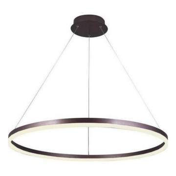 Brilagi - Dimbare hanglamp aan kabel CIRCLE LED/55W/230V 3000-6500K Ø 80 cm bruin + afstandsbediening