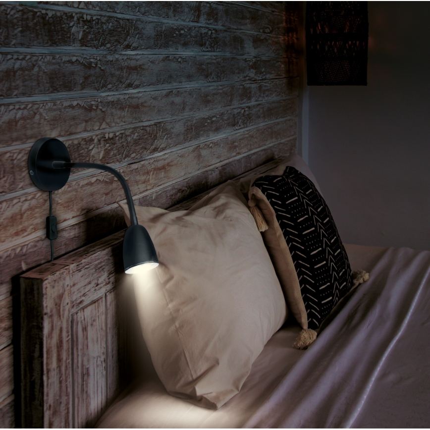 Brilagi - Dimbare kleine LED Wandlamp LED/4W/230V zwart