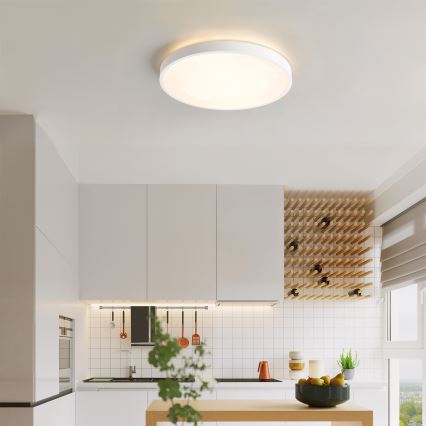 Brilagi - LED-dimbare plafondlamp GLASS POOL DOUBLE LED/48W/230V 3000-6000K 40 cm wit + afstandsbediening