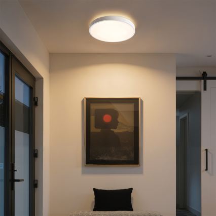 Brilagi - LED-dimbare plafondlamp GLASS POOL DOUBLE LED/48W/230V 3000-6000K 40 cm wit + afstandsbediening