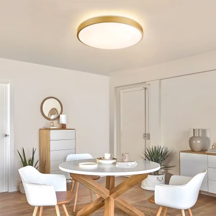 Brilagi - Dimbare LED-plafondlamp GLASS POOL DOUBLE LED/60W/230V 3000-6000K 50 cm goudkleurig + afstandsbediening