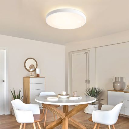 Brilagi - LED dimbare plafondlamp GLASS POOL DOUBLE LED/60W/230V 3000-6000K 50 cm wit + afstandsbediening