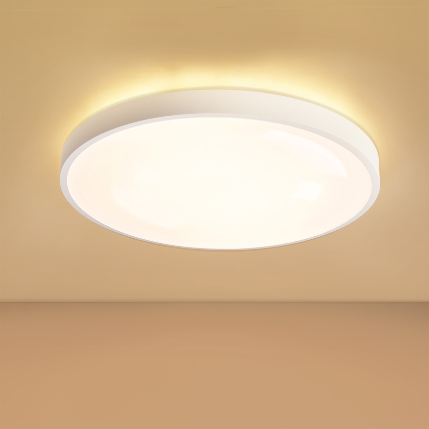 Brilagi - LED dimbare plafondlamp GLASS POOL DOUBLE LED/60W/230V 3000-6000K 50 cm wit + afstandsbediening