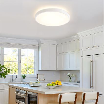 Brilagi - LED dimbare plafondlamp GLASS POOL DOUBLE LED/60W/230V 3000-6000K 50 cm wit + afstandsbediening