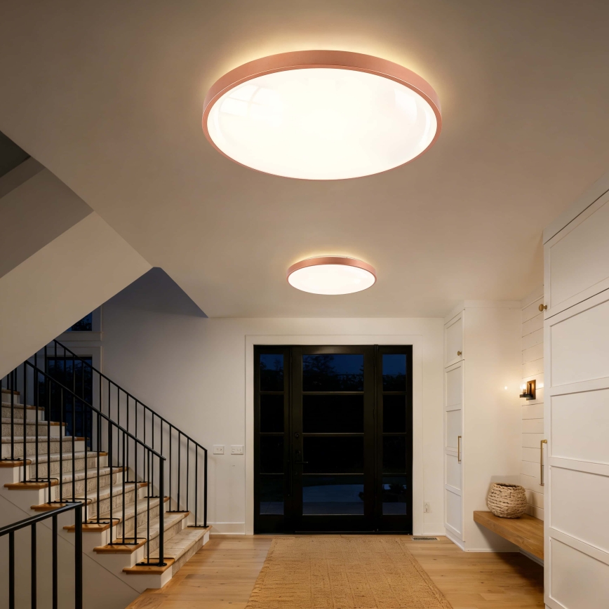 BRILAGI - dimbare LED-plafondlamp GLASS POOL DOUBLE LED/80W/230V Ø 60 cm koper + afstandsbediening