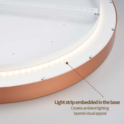 BRILAGI - dimbare LED-plafondlamp GLASS POOL DOUBLE LED/80W/230V Ø 60 cm koper + afstandsbediening