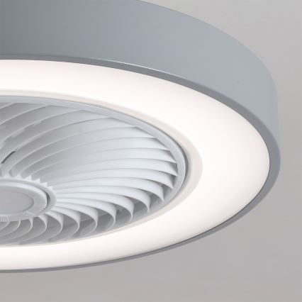 Brilagi - Dimbare LED-plafondlamp met ventilator LED/38W/230V 3000-6500K Ø 50 cm grijs + afstandsbediening