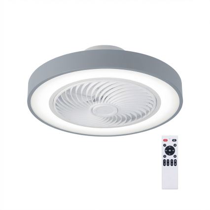 Brilagi - Dimbare LED-plafondlamp met ventilator LED/38W/230V 3000-6500K Ø 50 cm grijs + afstandsbediening