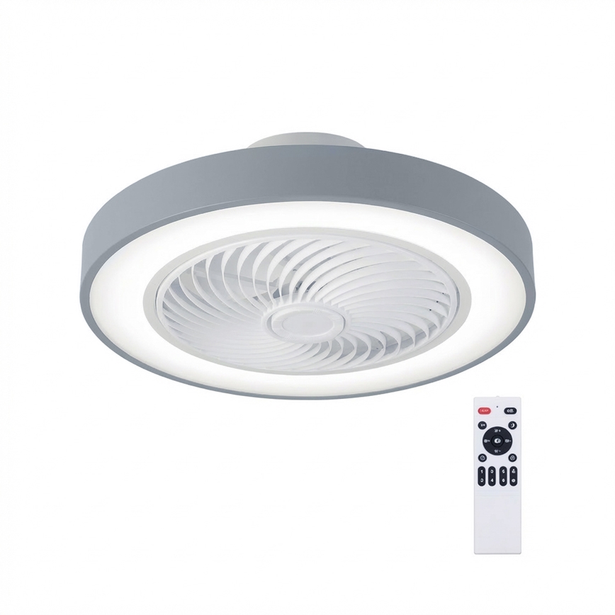 Brilagi - Dimbare LED-plafondlamp met ventilator LED/38W/230V 3000-6500K Ø 50 cm grijs + afstandsbediening