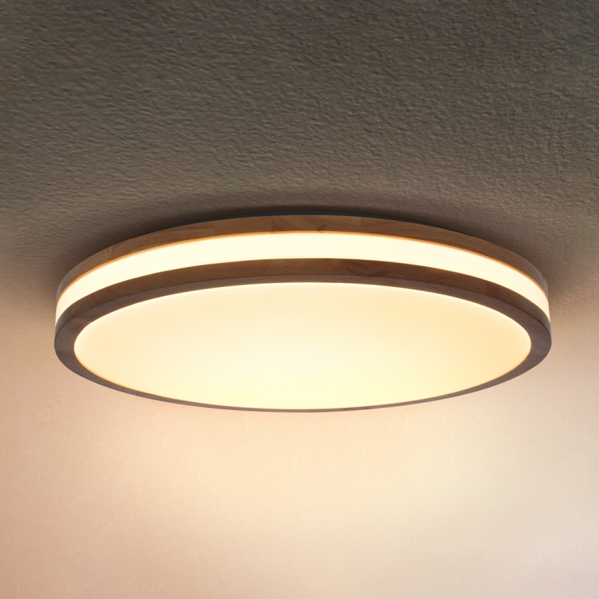 Brilagi - Dimbare LED-plafondlamp MOLINA LED/60W/230V 3000-6500K eiken Ø58 cm + afstandsbediening