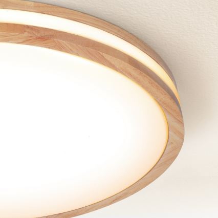 Brilagi - Dimbare LED-plafondlamp MOLINA LED/60W/230V 3000-6500K eiken Ø58 cm + afstandsbediening