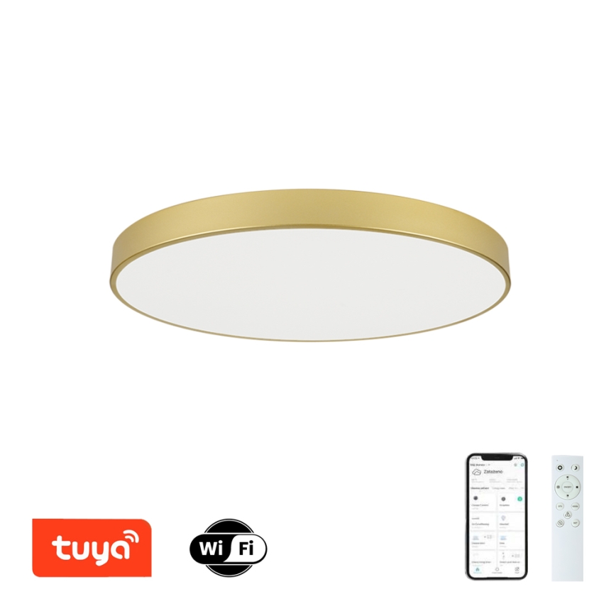 Brilagi - Dimbare LED-plafondlamp POOL SMART LED/100W/230V 3000–6000K 80 cm goud Wi-Fi Tuya + afstandsbediening