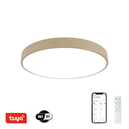 Brilagi - Dimbare LED-plafondlamp POOL SMART LED/60W/230V 3000–6000K Ø 50 cm Wi-Fi Tuya beige + afstandsbediening