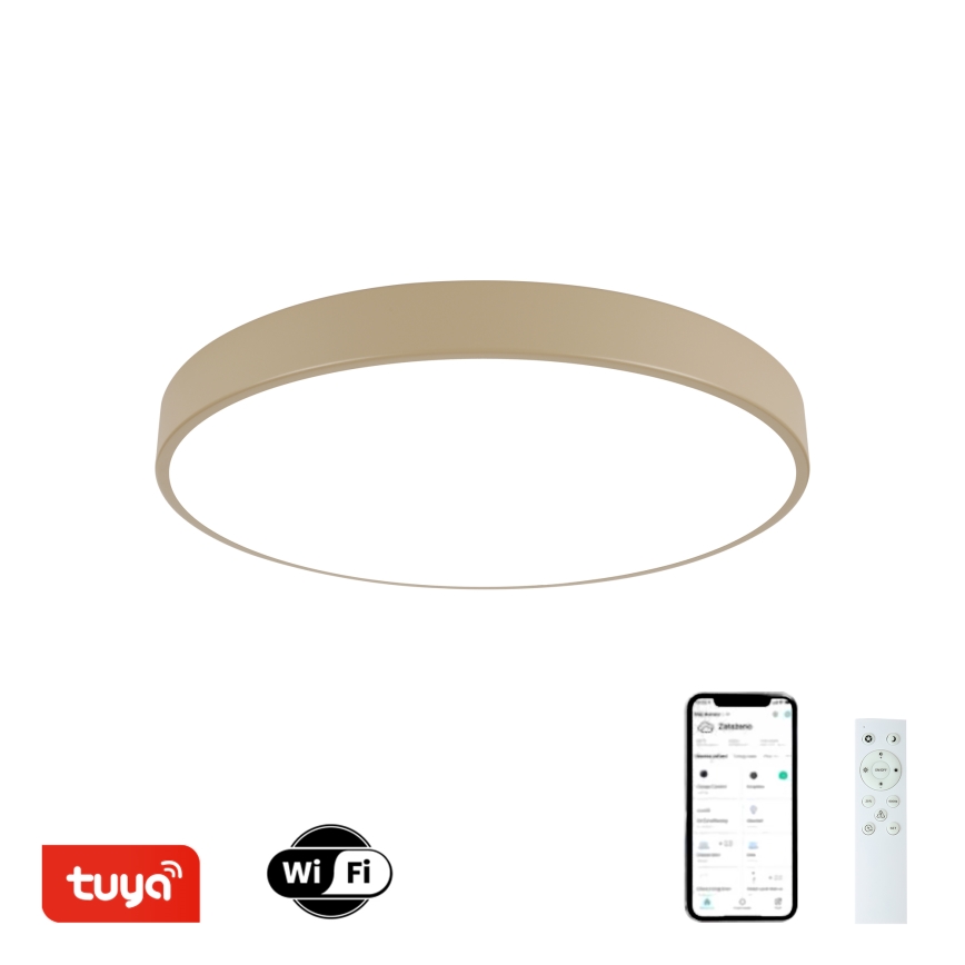 Brilagi - Dimbare LED-plafondlamp POOL SMART LED/60W/230V 3000–6000K Ø 50 cm Wi-Fi Tuya beige + afstandsbediening