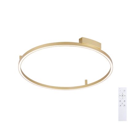 Brilagi - LED-dimbare plafondlamp PORTOFINO LED/60W/230V 3000-6000K Ø 80 cm goudkleurig + afstandsbediening