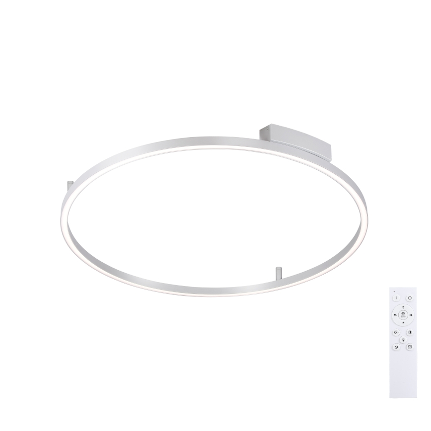 Brilagi - LED dimbare plafondlamp PORTOFINO LED/60W/230V 3000-6000K Ø 80 cm zilver + afstandsbediening