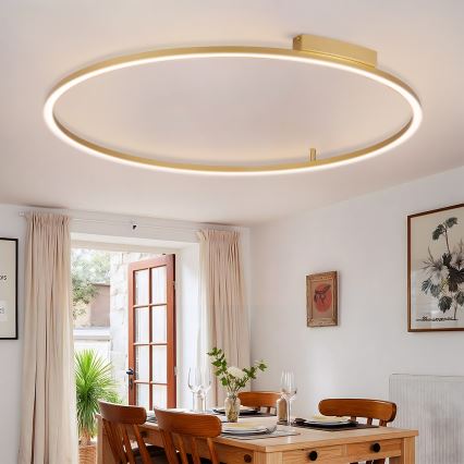 Brilagi - Dimbare LED-plafondlamp PORTOFINO LED/85W/230V 3000–6000K Ø 120 cm goud + afstandsbediening