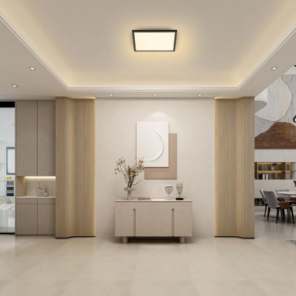 Brilagi - LED-dimbare plafondlamp SLIMFRAME LED/25W/230V 30x30 cm 3000-6000K zwart + afstandsbediening