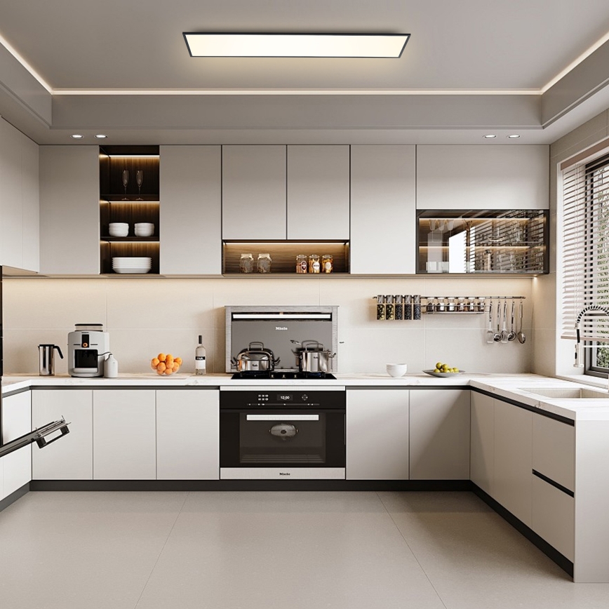 Brilagi - Dimbare LED plafondlamp SLIMFRAME LED/58W/230V 120x30 cm 3000-6000K zwart + afstandsbediening