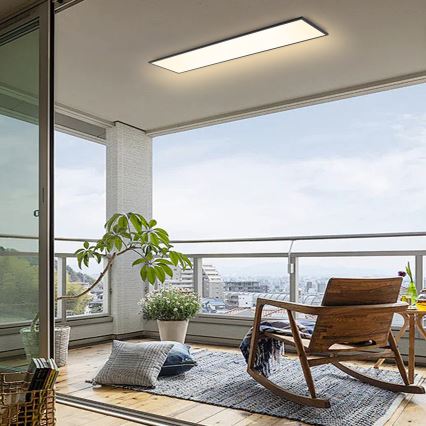 Brilagi - Dimbare LED plafondlamp SLIMFRAME LED/58W/230V 120x30 cm 3000-6000K zwart + afstandsbediening