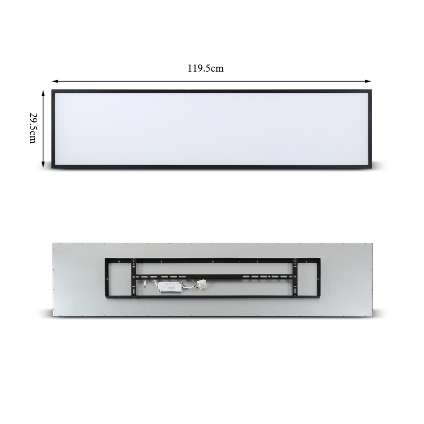 Brilagi - Dimbare LED plafondlamp SLIMFRAME LED/58W/230V 120x30 cm 3000-6000K zwart + afstandsbediening
